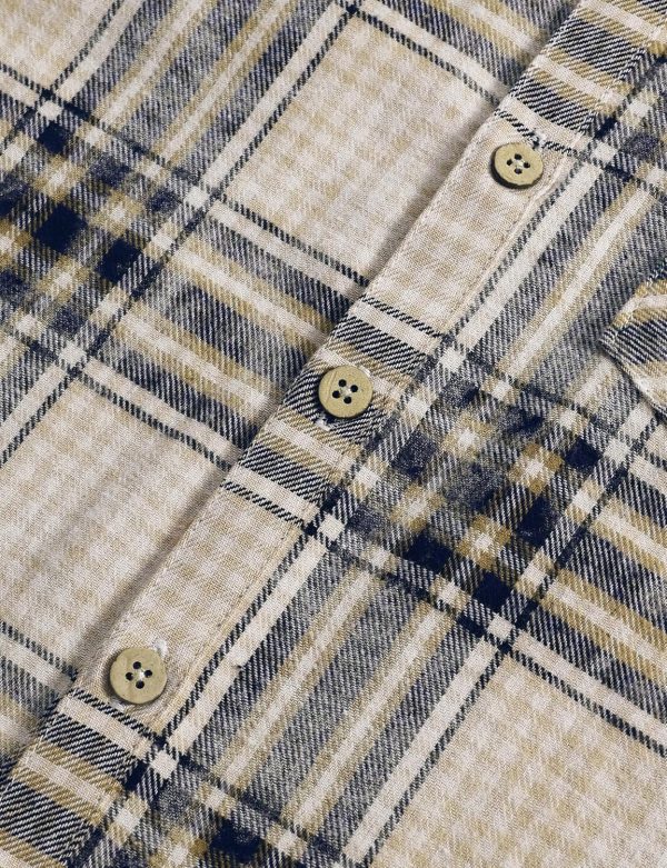 VATPAVE Boys Flannel Button Down Shirt Casual Long Sleeve Plaid Shirts 6-14 Years - Image 5