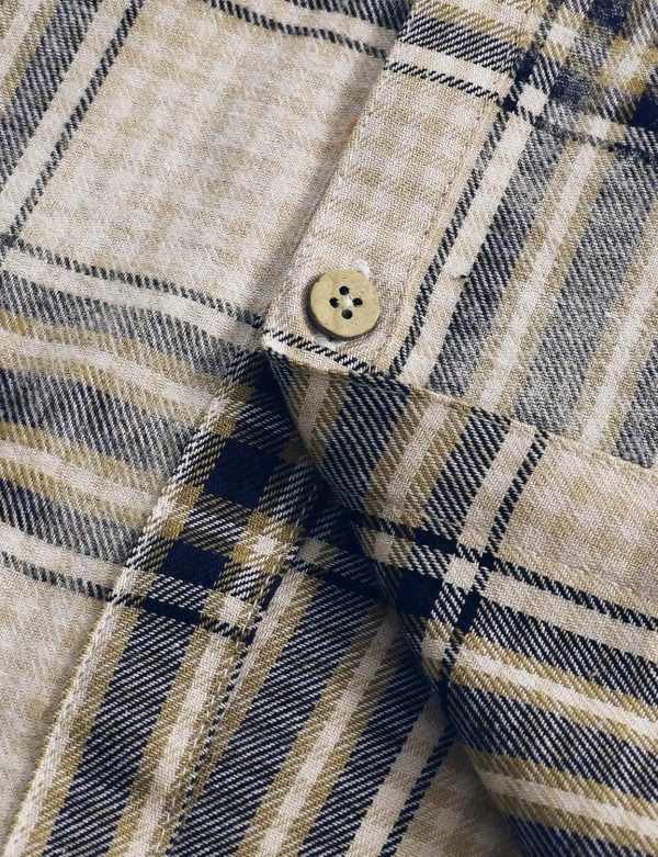 VATPAVE Boys Flannel Button Down Shirt Casual Long Sleeve Plaid Shirts 6-14 Years - Image 6