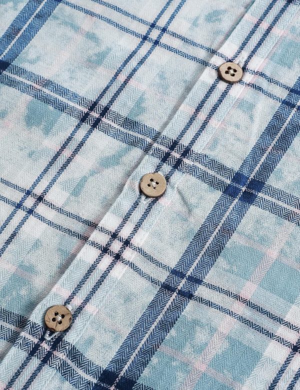 VATPAVE Boys Flannel Button Down Shirt Casual Long Sleeve Plaid Shirts 6-14 Years - Image 11