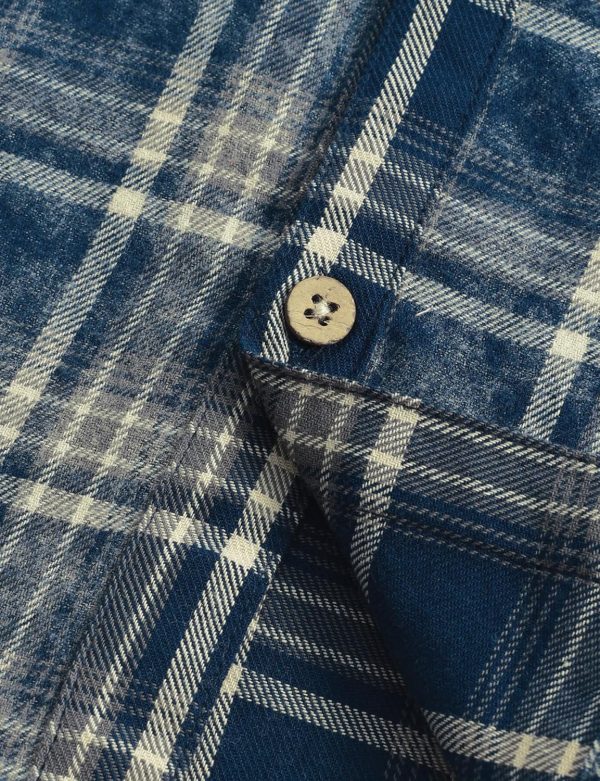 VATPAVE Boys Flannel Button Down Shirt Casual Long Sleeve Plaid Shirts 6-14 Years - Image 24