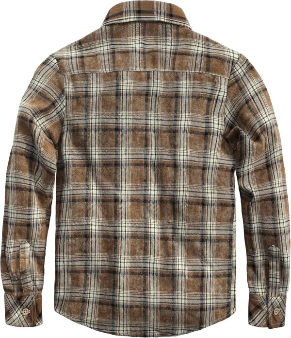 VATPAVE Boys Flannel Button Down Shirt Casual Long Sleeve Plaid Shirts 6-14 Years - Image 26