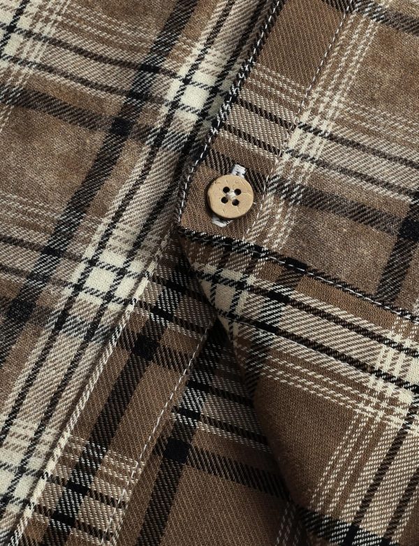 VATPAVE Boys Flannel Button Down Shirt Casual Long Sleeve Plaid Shirts 6-14 Years - Image 30
