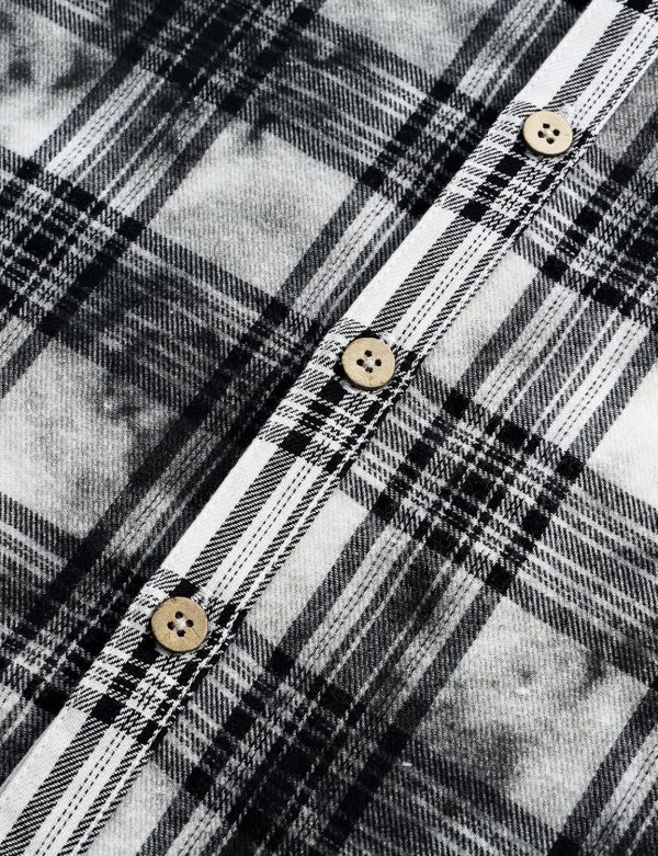 VATPAVE Boys Flannel Button Down Shirt Casual Long Sleeve Plaid Shirts 6-14 Years - Image 35