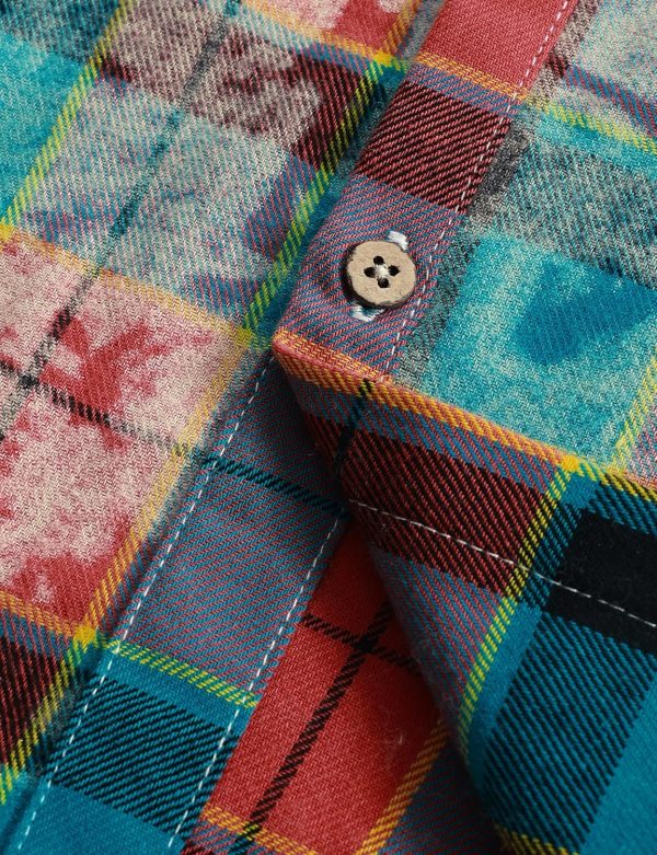 VATPAVE Boys Flannel Button Down Shirt Casual Long Sleeve Plaid Shirts 6-14 Years - Image 48
