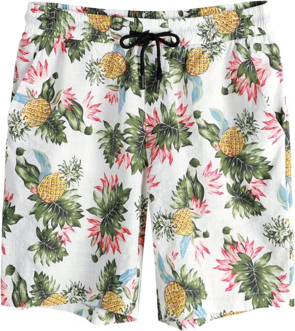 VATPAVE Mens Floral Hawaiian Shirts Short Sleeve Button Down Beach Shirts Suits - Image 59