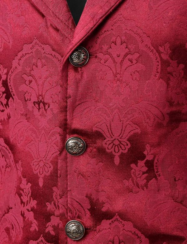 VATPAVE Mens Victorian Suit Vest Steampunk Gothic Waistcoat - Image 10