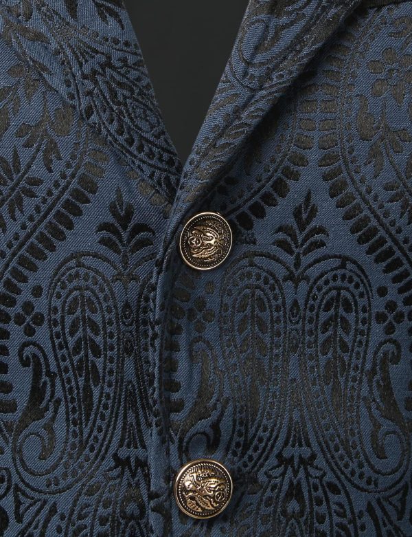 VATPAVE Mens Victorian Suit Vest Steampunk Gothic Waistcoat - Image 23