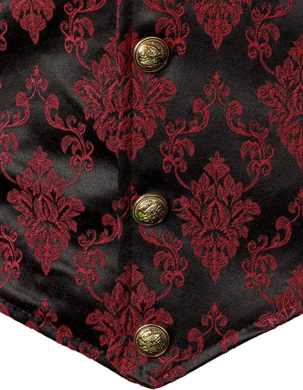 VATPAVE Mens Victorian Suit Vest Steampunk Gothic Waistcoat - Image 29