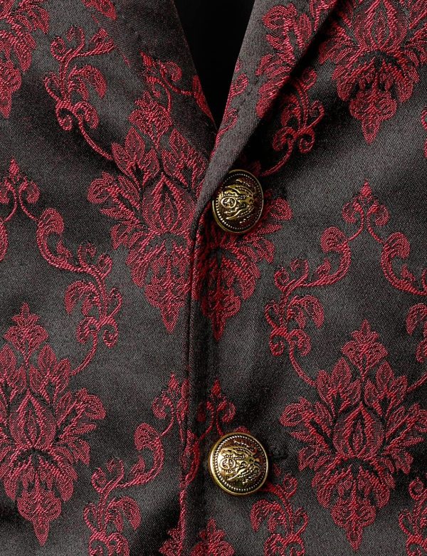 VATPAVE Mens Victorian Suit Vest Steampunk Gothic Waistcoat - Image 30