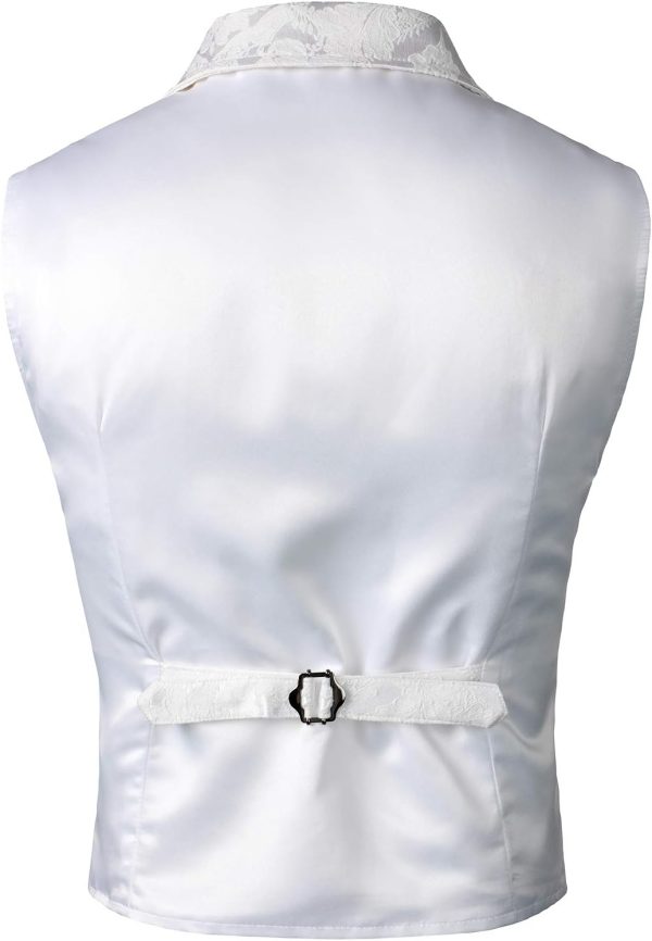 VATPAVE Mens Victorian Suit Vest Steampunk Gothic Waistcoat - Image 33