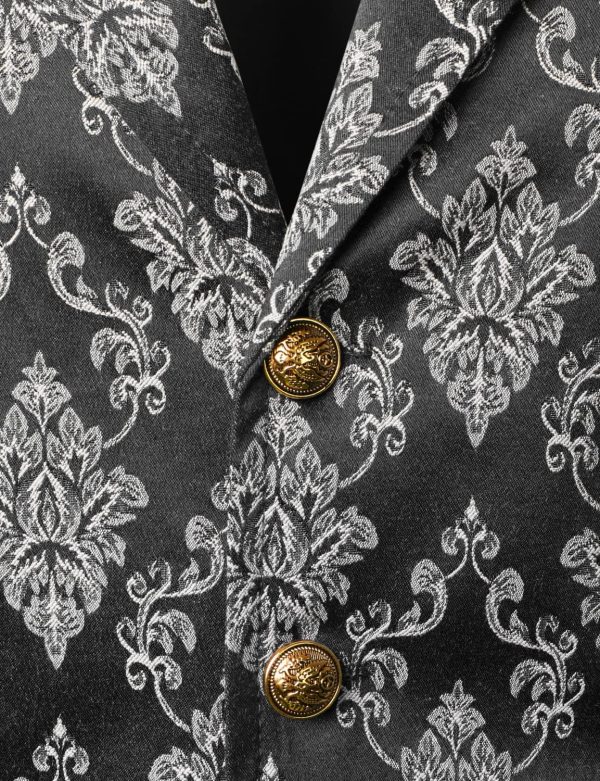 VATPAVE Mens Victorian Suit Vest Steampunk Gothic Waistcoat - Image 41