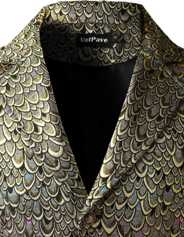 VATPAVE Mens Victorian Suit Vest Steampunk Gothic Waistcoat - Image 46