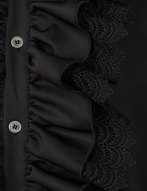 VATPAVE Mens Ruffle Pirate Shirts Medieval Renaissance Cosplay Costume Steampunk Victorian Tops - Image 21
