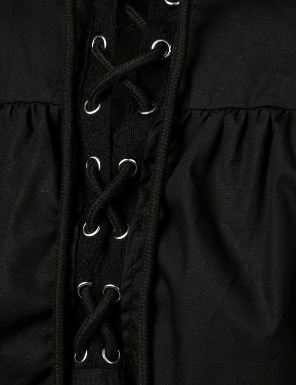 VATPAVE Mens Bandage Renaissance Shirts Gothic Pirate Cosplay Costume Tops - Image 22