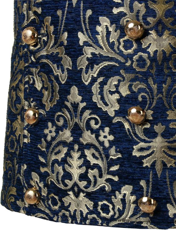 VATPAVE Mens Victorian Double Breasted Vest Gothic Steampunk Waistcoat - Image 18
