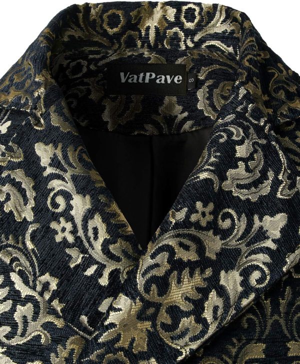 VATPAVE Mens Victorian Double Breasted Vest Gothic Steampunk Waistcoat - Image 28