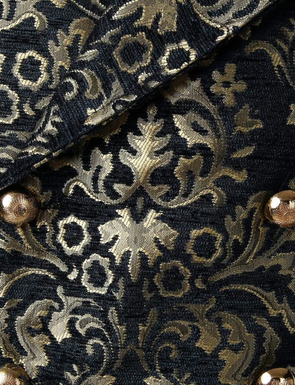 VATPAVE Mens Victorian Double Breasted Vest Gothic Steampunk Waistcoat - Image 29