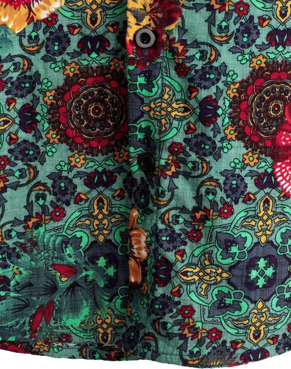 VATPAVE Mens Casual Short Sleeve Button Down Shirts Regular Fit Hawaiian Summer Shirt - Image 5