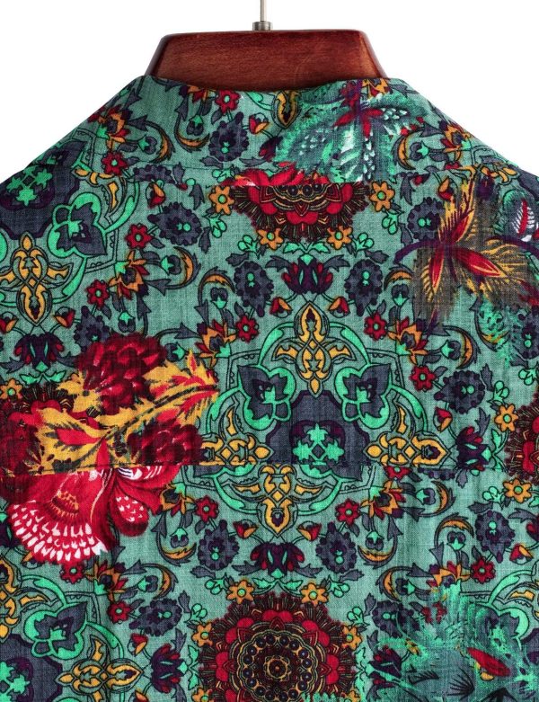 VATPAVE Mens Casual Short Sleeve Button Down Shirts Regular Fit Hawaiian Summer Shirt - Image 6