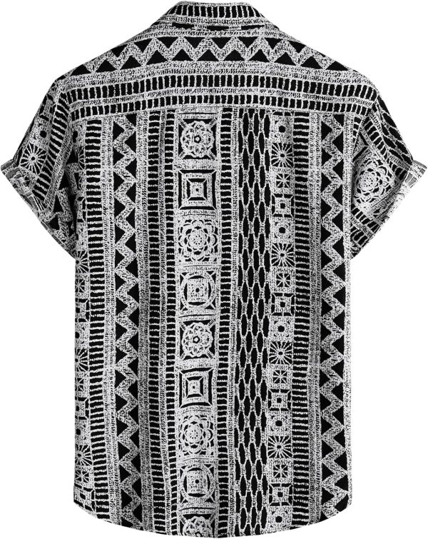 VATPAVE Mens Casual Short Sleeve Button Down Shirts Regular Fit Hawaiian Summer Shirt - Image 9