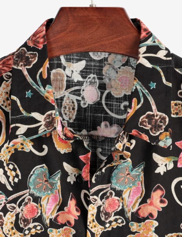 VATPAVE Mens Casual Short Sleeve Button Down Shirts Regular Fit Hawaiian Summer Shirt - Image 46