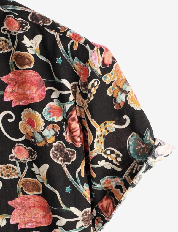 VATPAVE Mens Casual Short Sleeve Button Down Shirts Regular Fit Hawaiian Summer Shirt - Image 47