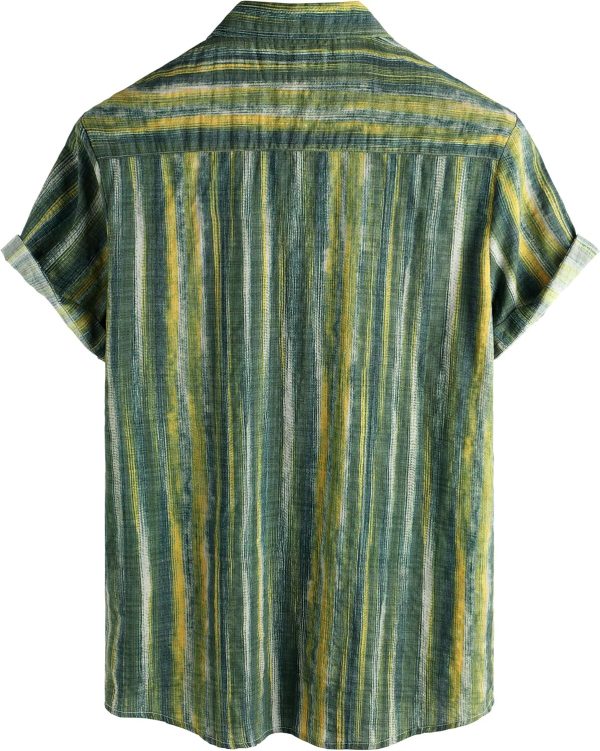 VATPAVE Mens Casual Short Sleeve Button Down Shirts Regular Fit Hawaiian Summer Shirt - Image 51