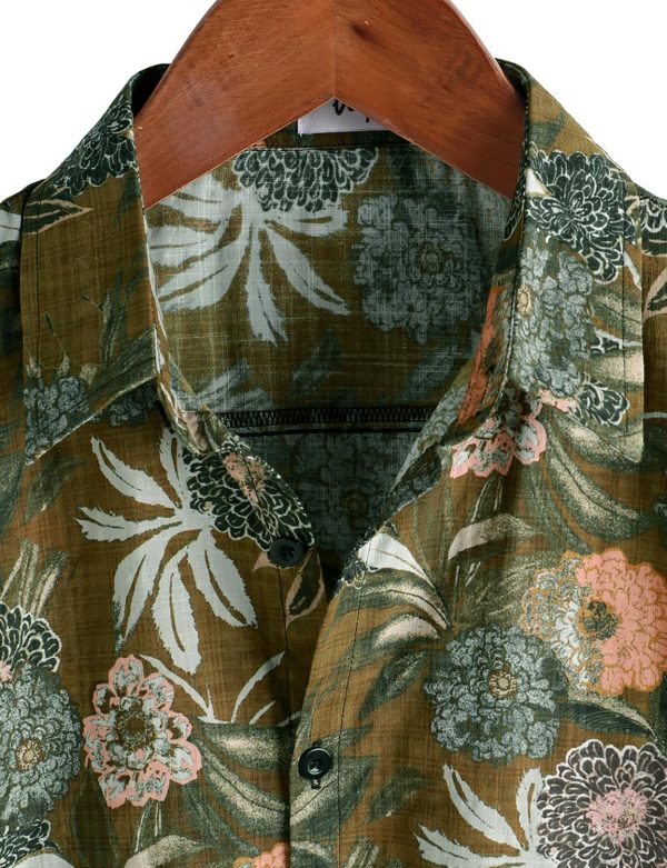 VATPAVE Mens Casual Short Sleeve Button Down Shirts Regular Fit Hawaiian Summer Shirt - Image 58