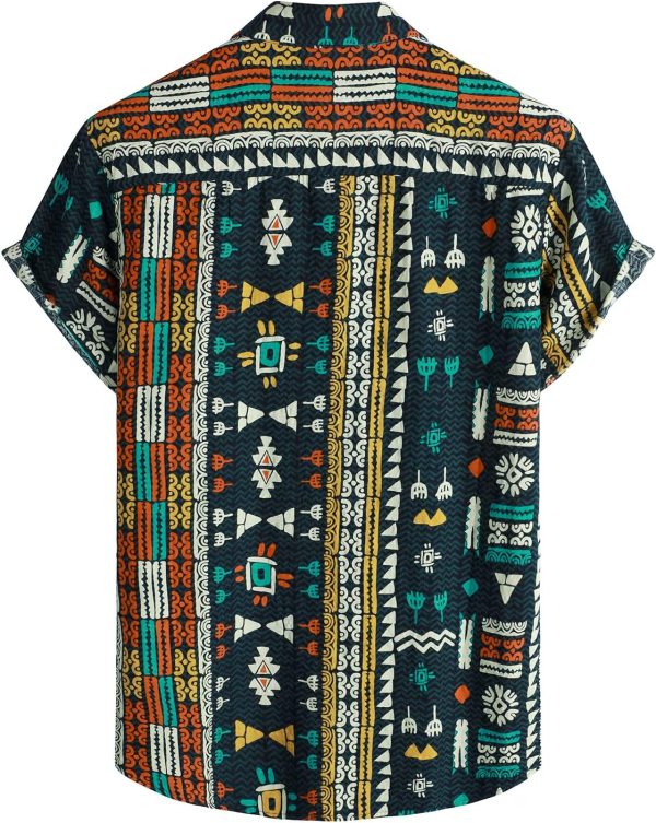 VATPAVE Mens Casual Short Sleeve Button Down Shirts Regular Fit Hawaiian Summer Shirt - Image 63