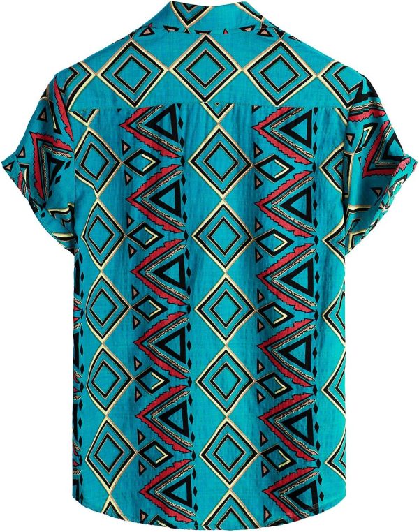 VATPAVE Mens Casual Short Sleeve Button Down Shirts Regular Fit Hawaiian Summer Shirt - Image 76