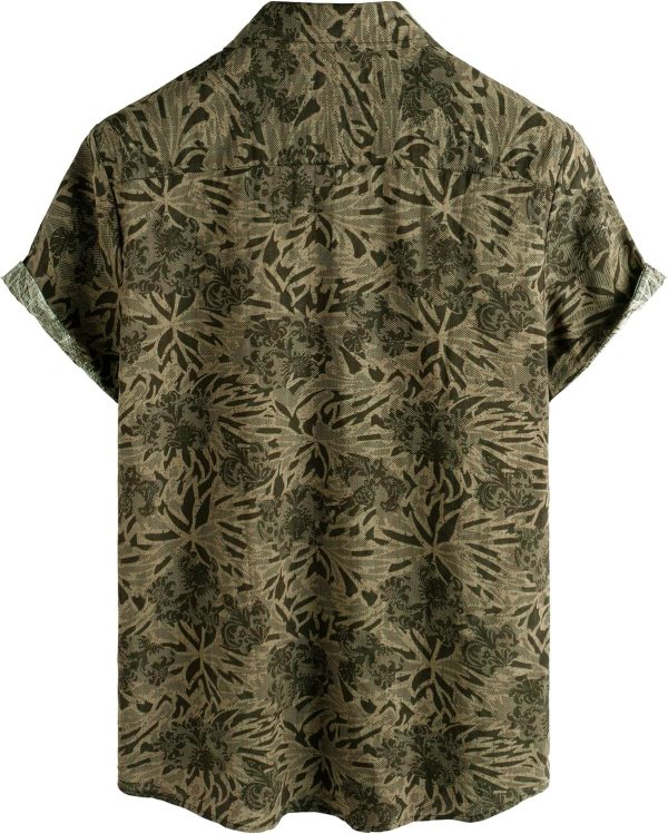 VATPAVE Mens Casual Short Sleeve Button Down Shirts Regular Fit Hawaiian Summer Shirt - Image 82