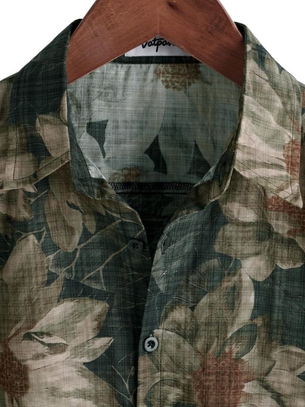 VATPAVE Mens Casual Short Sleeve Button Down Shirts Regular Fit Hawaiian Summer Shirt - Image 95