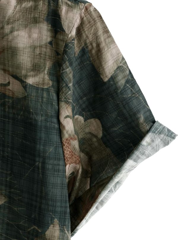 VATPAVE Mens Casual Short Sleeve Button Down Shirts Regular Fit Hawaiian Summer Shirt - Image 96
