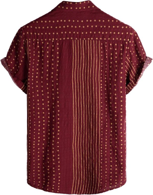 VATPAVE Mens Casual Short Sleeve Button Down Shirts Regular Fit Hawaiian Summer Shirt - Image 106