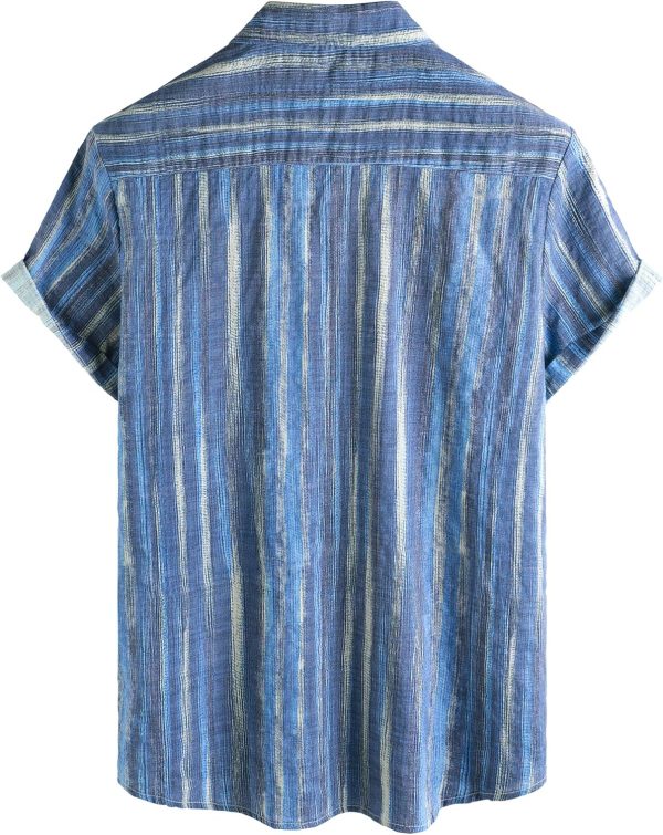 VATPAVE Mens Casual Short Sleeve Button Down Shirts Regular Fit Hawaiian Summer Shirt - Image 112