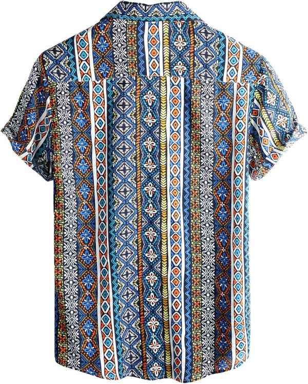 VATPAVE Mens Casual Short Sleeve Button Down Shirts Regular Fit Hawaiian Summer Shirt - Image 124