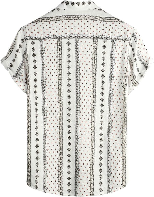 VATPAVE Mens Casual Short Sleeve Button Down Shirts Regular Fit Hawaiian Summer Shirt - Image 130