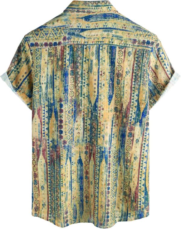 VATPAVE Mens Casual Short Sleeve Button Down Shirts Regular Fit Hawaiian Summer Shirt - Image 136