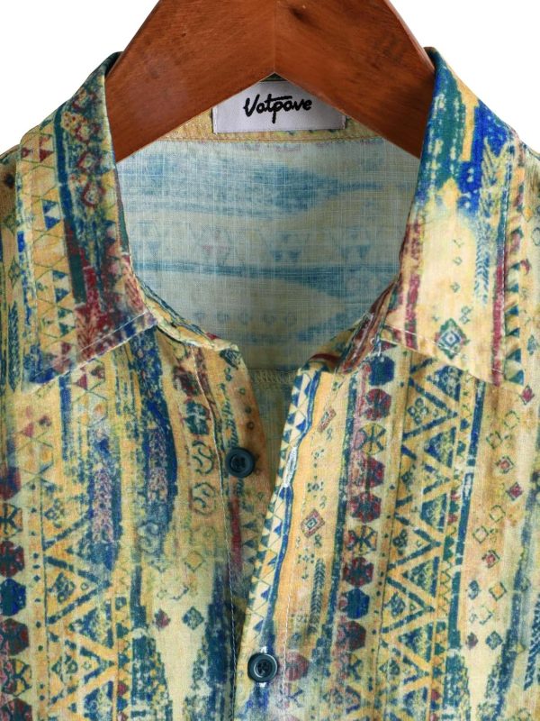 VATPAVE Mens Casual Short Sleeve Button Down Shirts Regular Fit Hawaiian Summer Shirt - Image 137