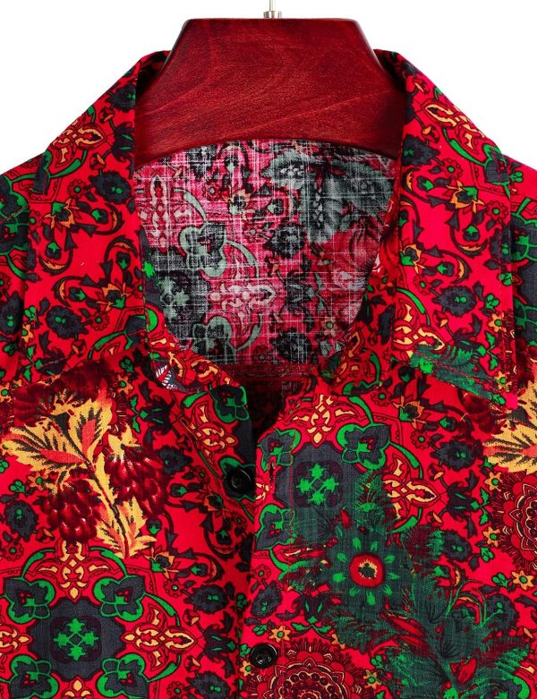 VATPAVE Mens Casual Short Sleeve Button Down Shirts Regular Fit Hawaiian Summer Shirt - Image 155