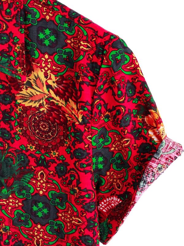 VATPAVE Mens Casual Short Sleeve Button Down Shirts Regular Fit Hawaiian Summer Shirt - Image 156