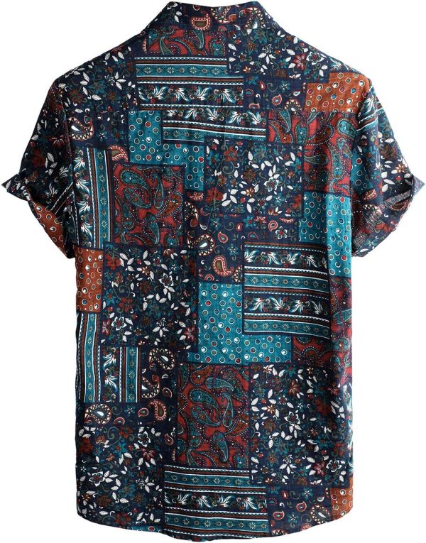VATPAVE Mens Casual Short Sleeve Button Down Shirts Regular Fit Hawaiian Summer Shirt - Image 166