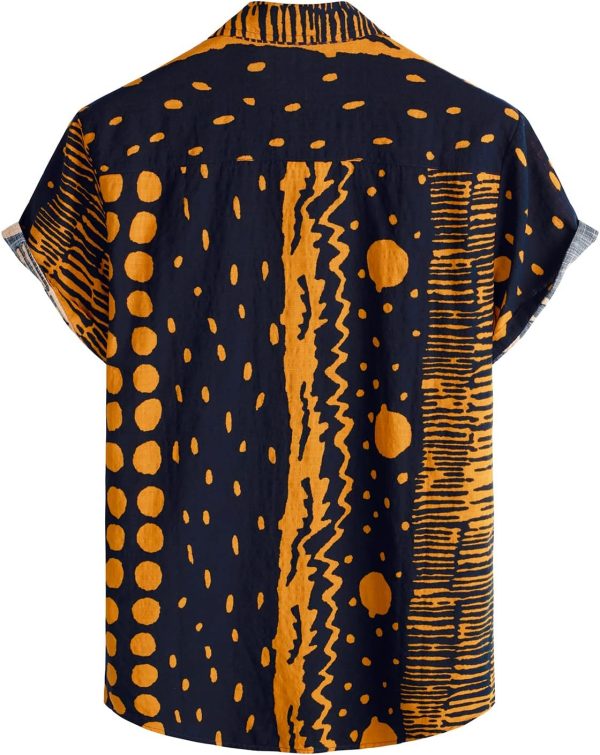 VATPAVE Mens Casual Short Sleeve Button Down Shirts Regular Fit Hawaiian Summer Shirt - Image 172