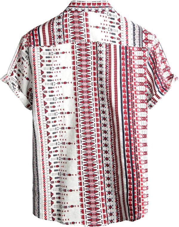 VATPAVE Mens Casual Short Sleeve Button Down Shirts Regular Fit Hawaiian Summer Shirt - Image 179