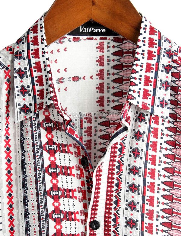 VATPAVE Mens Casual Short Sleeve Button Down Shirts Regular Fit Hawaiian Summer Shirt - Image 180