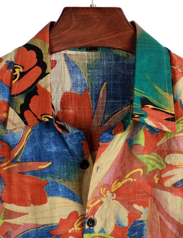 VATPAVE Mens Casual Short Sleeve Button Down Shirts Regular Fit Hawaiian Summer Shirt - Image 186
