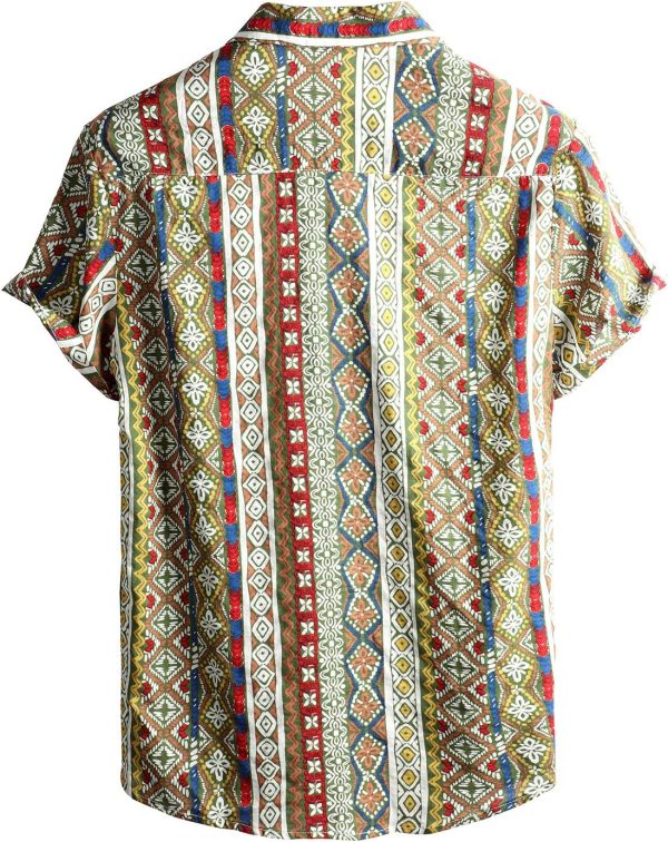 VATPAVE Mens Casual Short Sleeve Button Down Shirts Regular Fit Hawaiian Summer Shirt - Image 191