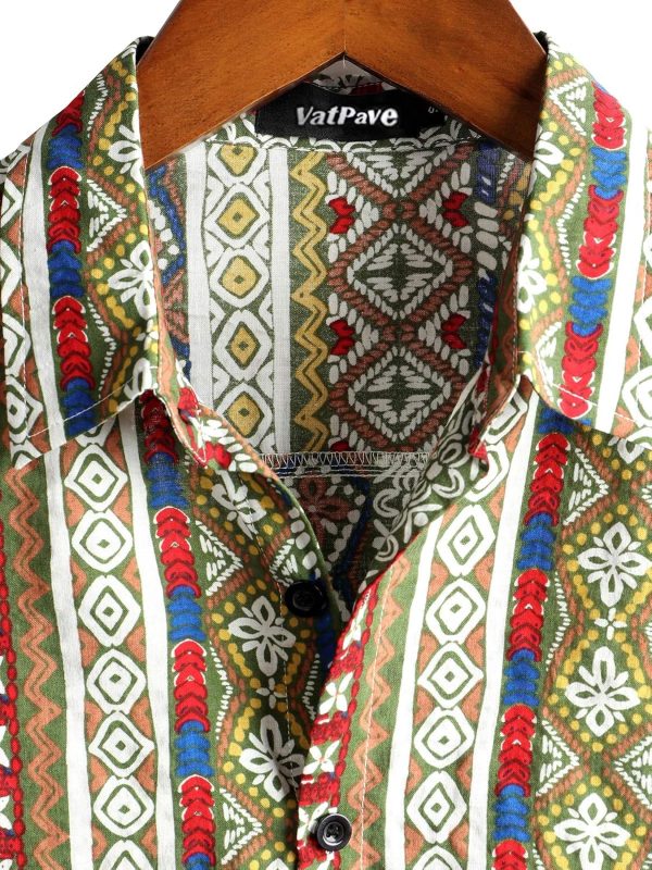 VATPAVE Mens Casual Short Sleeve Button Down Shirts Regular Fit Hawaiian Summer Shirt - Image 192