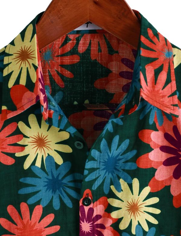 VATPAVE Mens Casual Short Sleeve Button Down Shirts Regular Fit Hawaiian Summer Shirt - Image 198