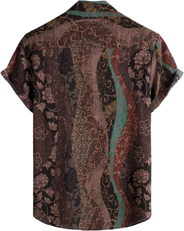 VATPAVE Mens Casual Short Sleeve Button Down Shirts Regular Fit Hawaiian Summer Shirt - Image 203